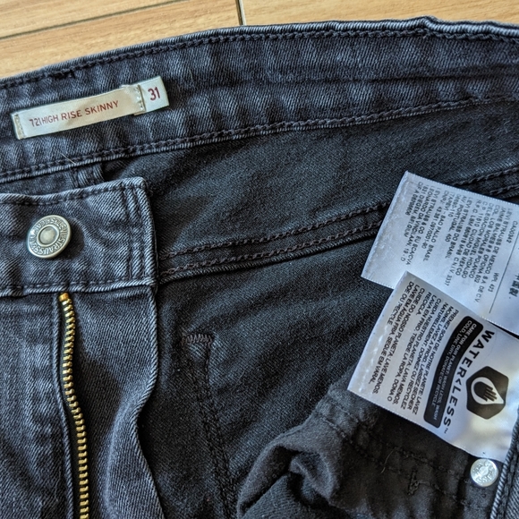 Levi's 721 high rise skinny size 31 faded black - Picture 2 of 3